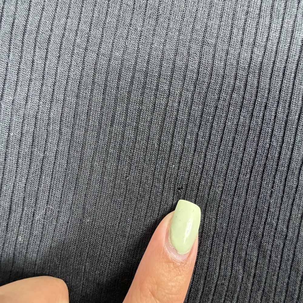 CAbi Ribbed Racerback Tank Top Black Size Medium Sleeveless Stretch Women's FLAW - Picture 3 of 5